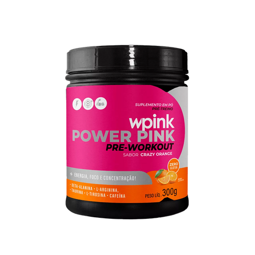 super power pink de laranja - pré-treino – 300g - wp