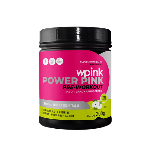 super power pink de maçã verde - pré-treino – 300g - wp