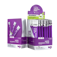 power pink sem cafeína de maçã verde - pré-treino - 300g - wp