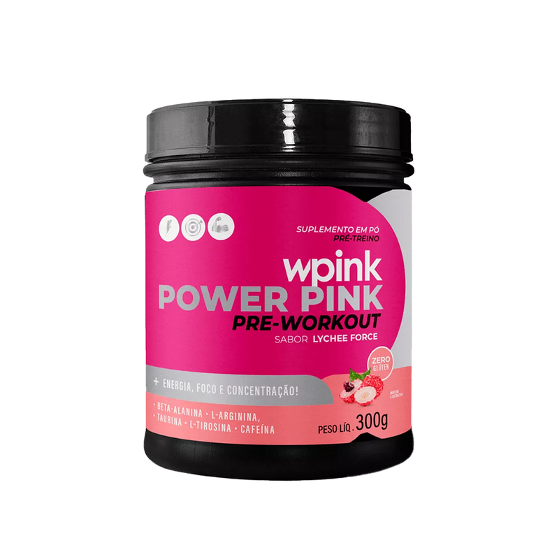 super power pink de lichia - pré-treino – 300g - wp