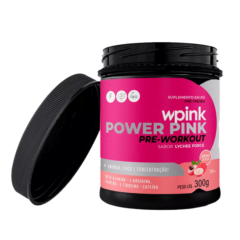 super power pink de lichia - pré-treino – 300g - wp