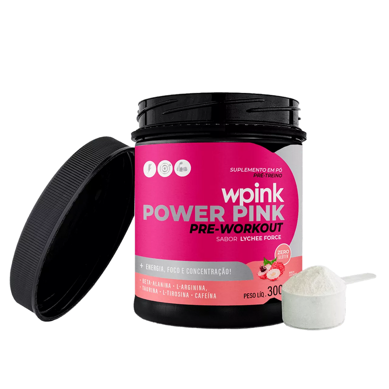 super power pink de lichia - pré-treino – 300g - wp
