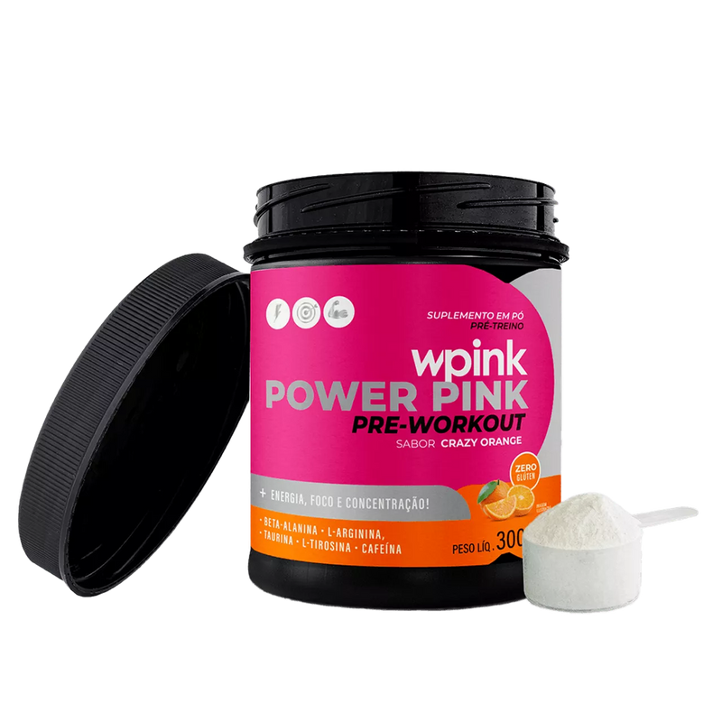 super power pink de laranja - pré-treino – 300g - wp