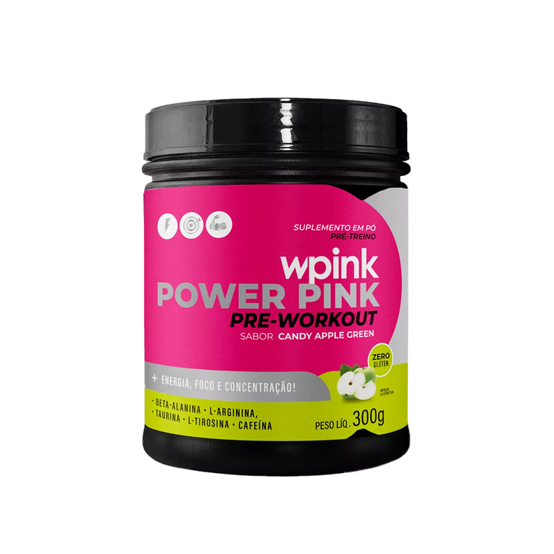 super power pink de maçã verde - pré-treino – 300g - wp