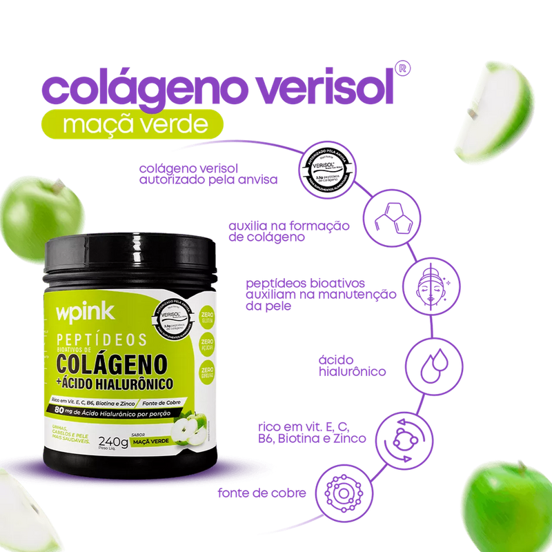 colágeno de maçã verde - 240g - the supply – wp