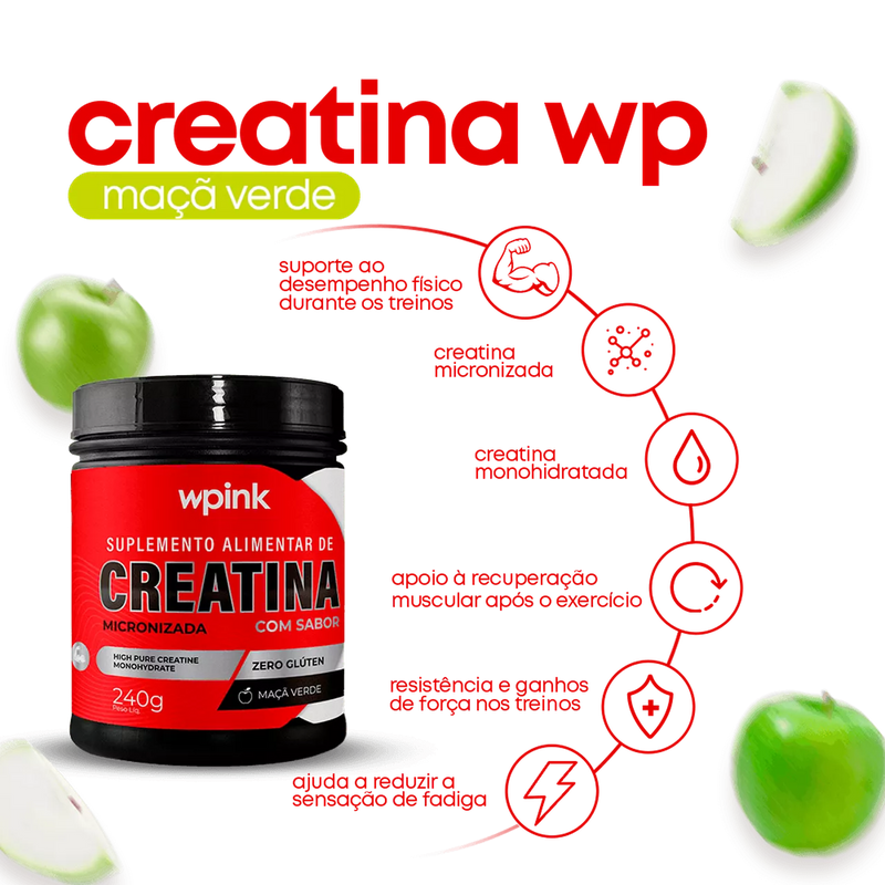 creatina de maçã verde - 240g – wp