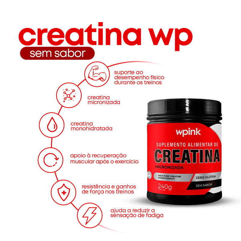 creatina sem sabor - 240g – wp