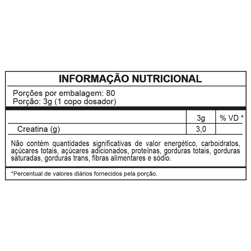 creatina sem sabor - 240g – wp