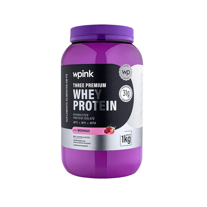 three premium whey protein morango 3W - (1kg) - wp