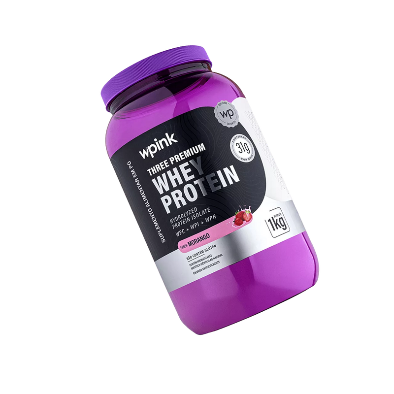 three premium whey protein morango 3W - (1kg) - wp