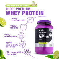 three premium whey protein cheesecake de limão 3W - (1kg) - wp