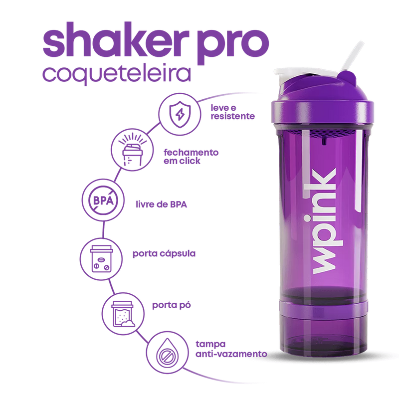 shaker pro coqueteleira 700ml - wp