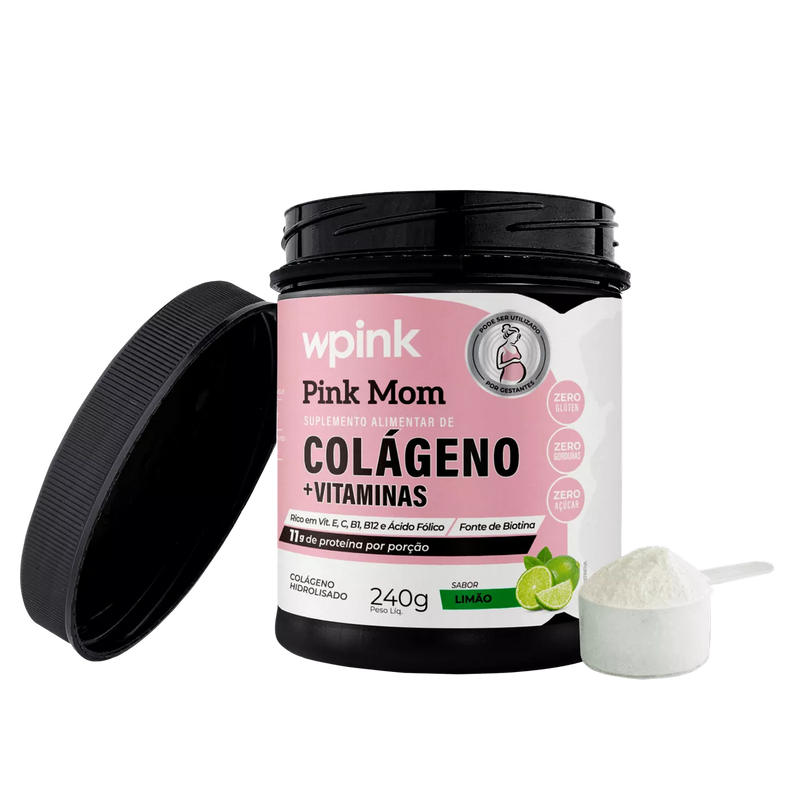 colágeno pink mom de limão - 240g – wp