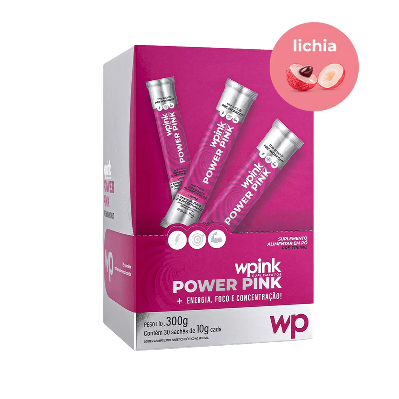 power pink de lichia - pré-treino – 300g - wp
