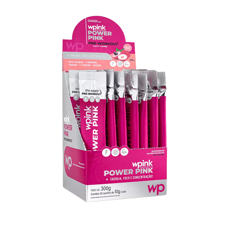 power pink de lichia - pré-treino – 300g - wp