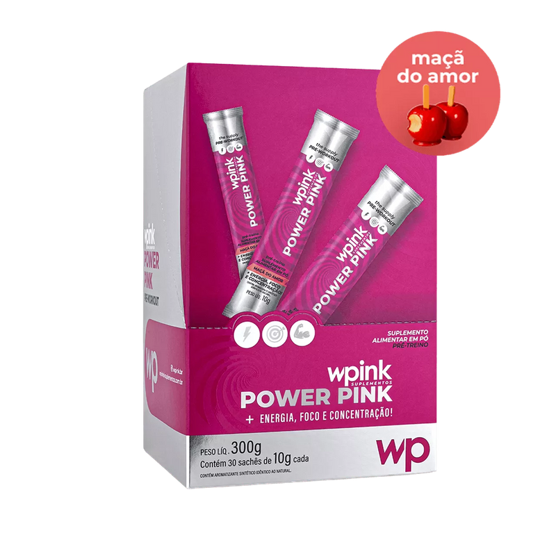 power pink de maçã do amor - pré-treino - 300g - wp