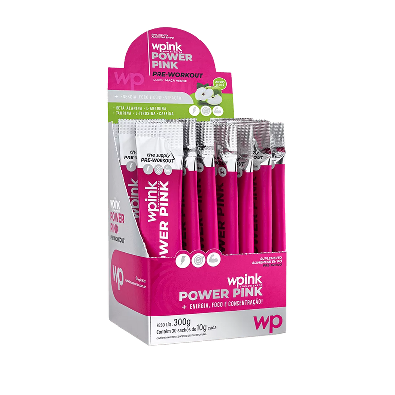 power pink de maçã verde - pré-treino – 300g - wp