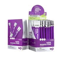 power pink sem cafeína de uva verde - pré-treino - 300g - wp