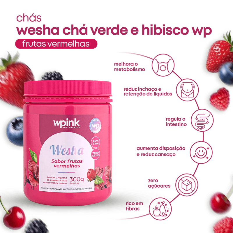 wesha chá verde e hibisco - 300g - wp